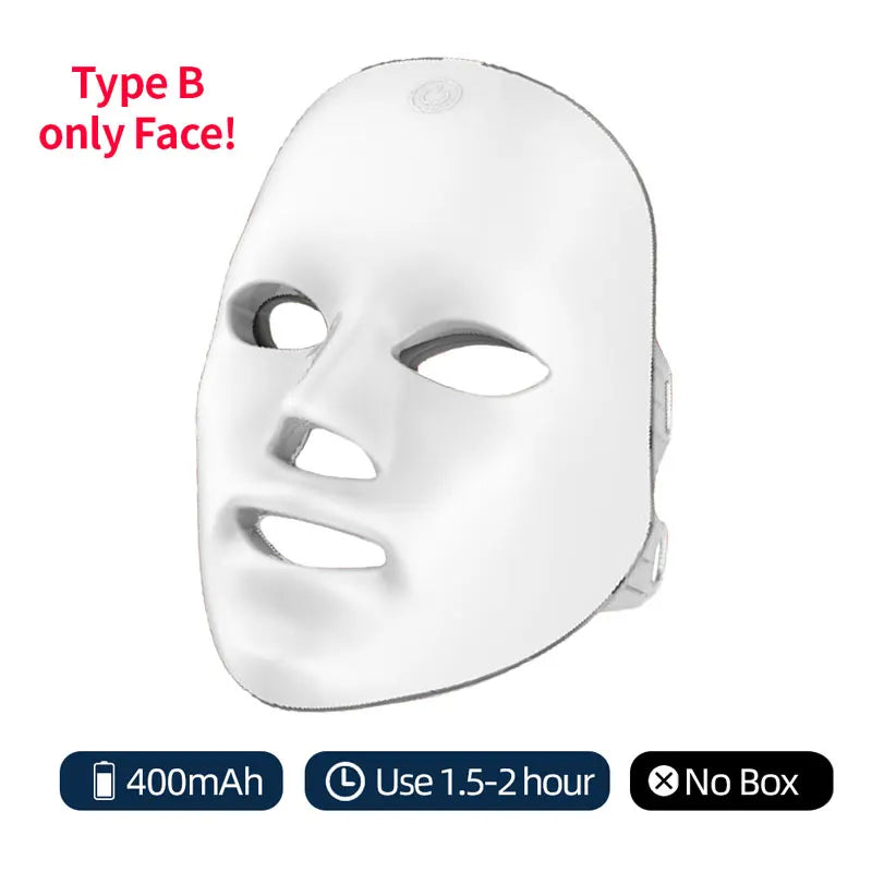 Facial LED Mask 7 Colors LED Face Mask LED Repair Skin Beauty Machine Wireless Use