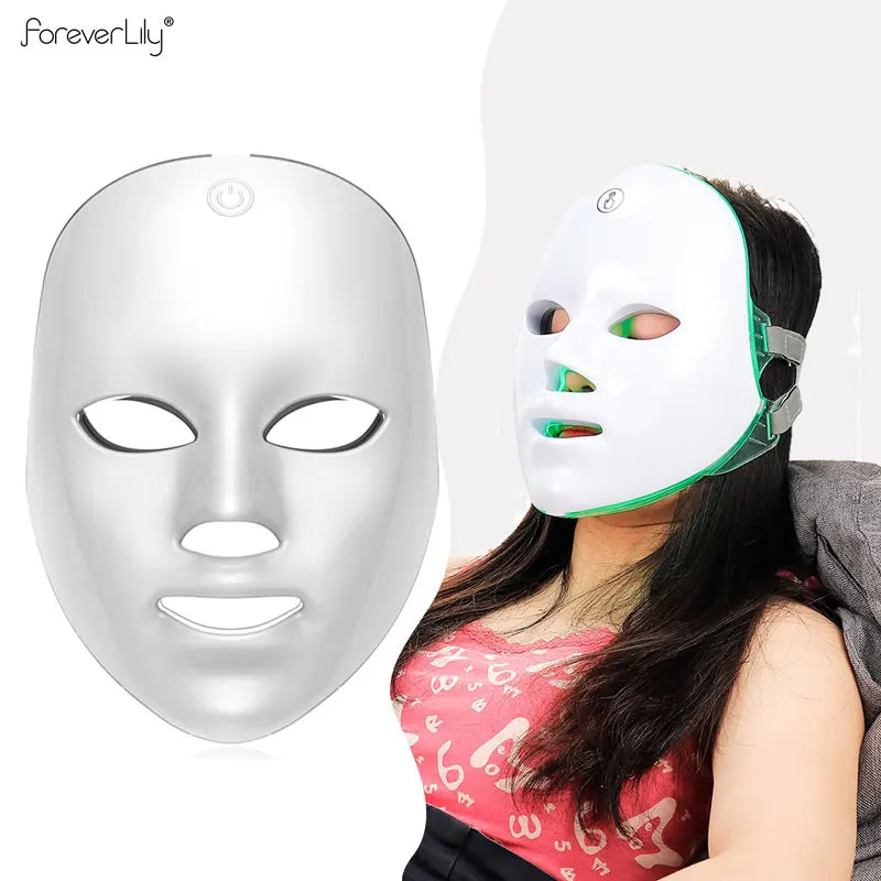 Facial LED Mask 7 Colors LED Face Mask LED Repair Skin Beauty Machine Wireless Use