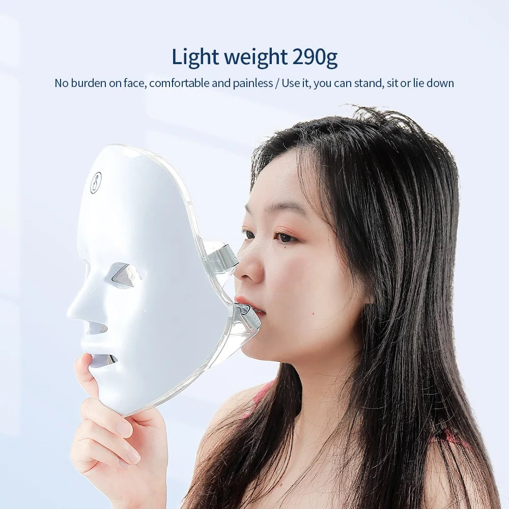 Facial LED Mask 7 Colors LED Face Mask LED Repair Skin Beauty Machine Wireless Use